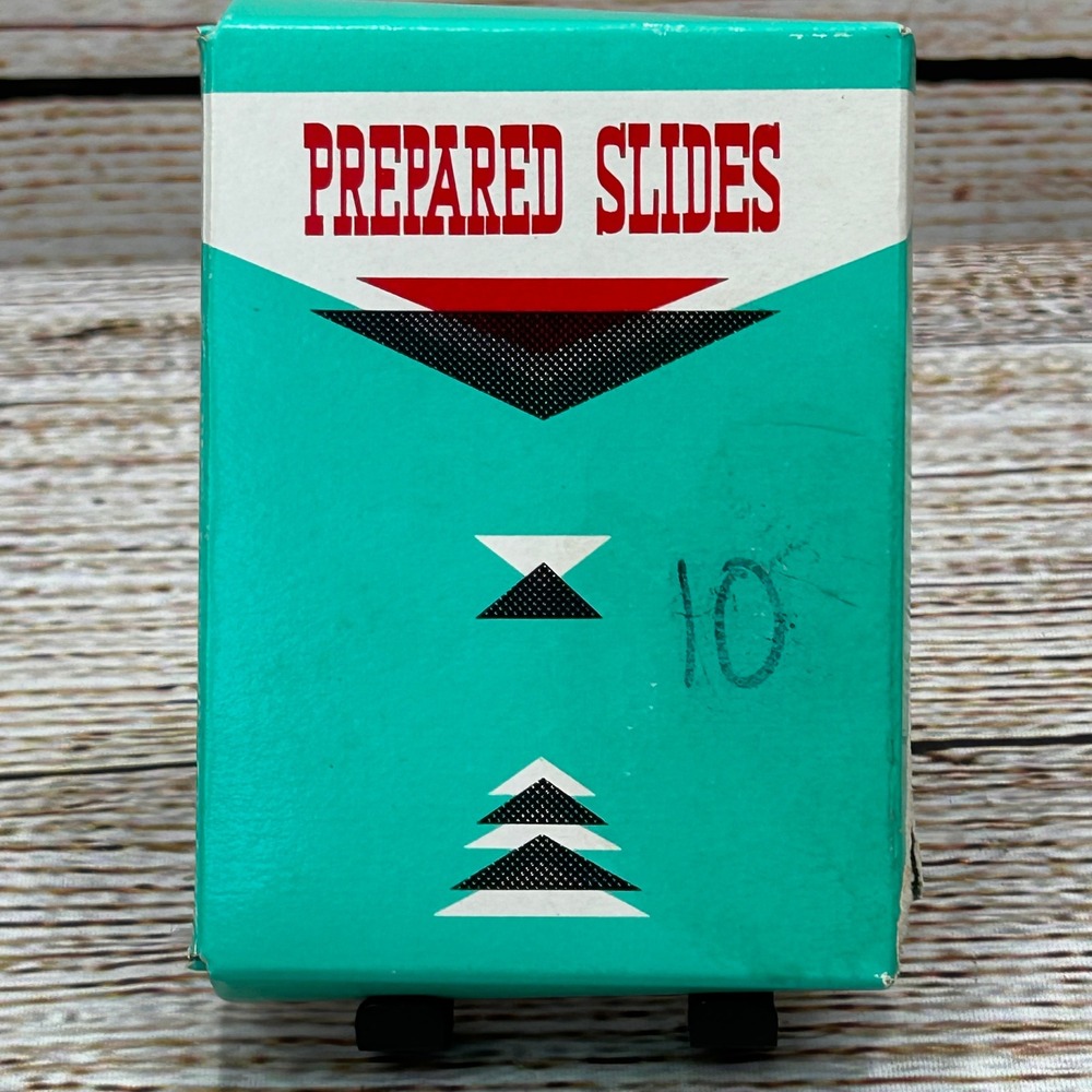 Vintage World of Science Microscope Prepared Slide Set 8 Strips‎